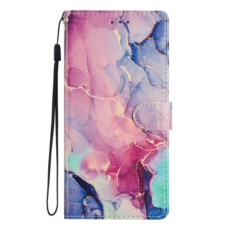 Honor X7d 5G Funda Mármol Rosa y Verde
