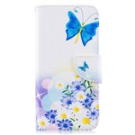 Funda Samsung Galaxy A10 Pintada Mariposas y Flores