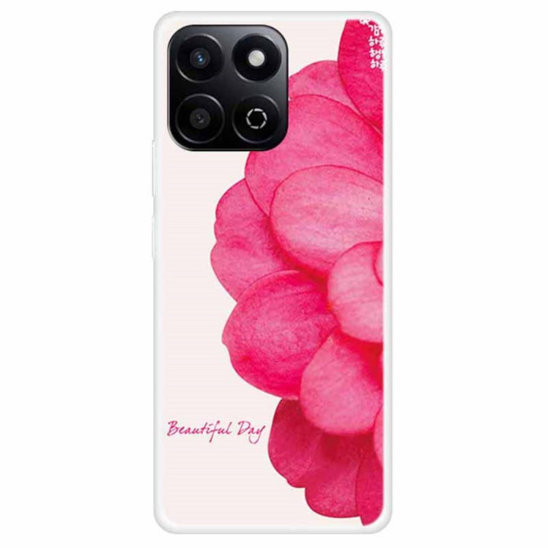 Honor X7c 4G / 200 Smart 5G Funda Flor Rosa