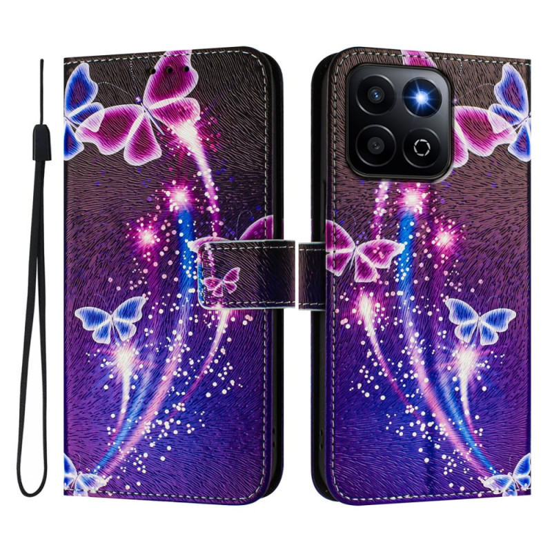 Honor X7c 5G / 4G / 200 Smart 5G Funda Firework Mariposas
