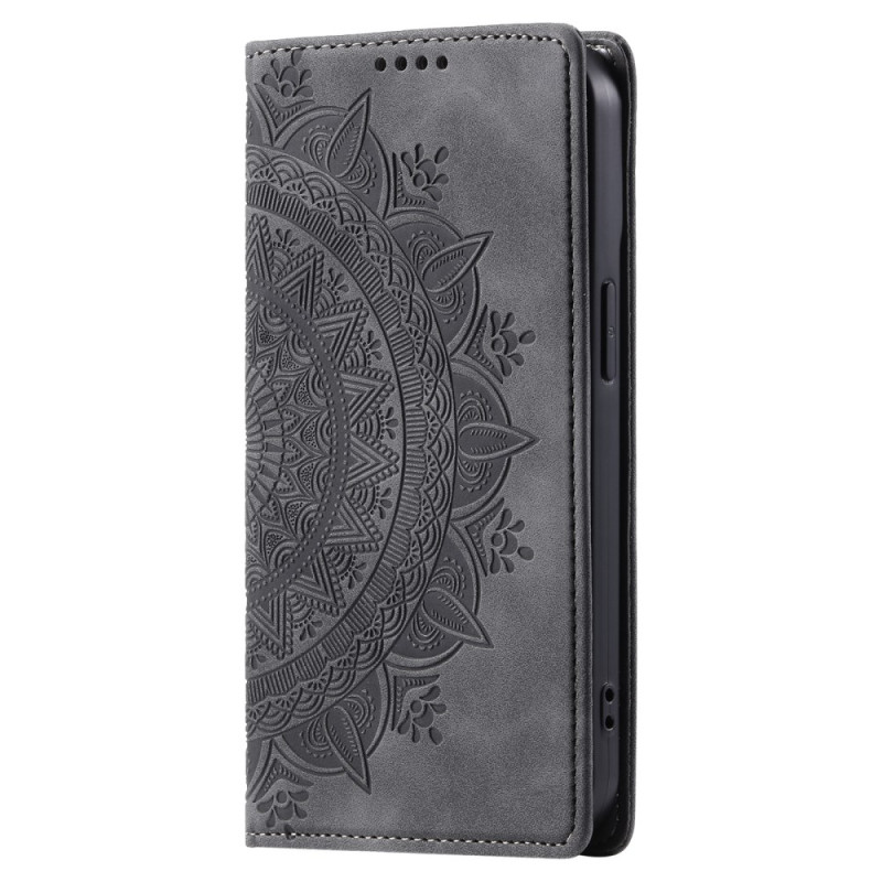 Flip Cover Honor X6b 4G Efecto Gamuza Diseño Mandala