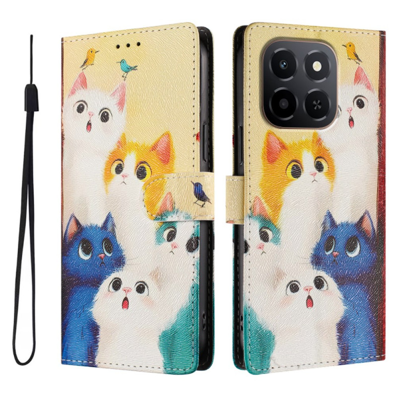Honor X5b / X5b Plus / X6c 4G Funda Gatos de Colores