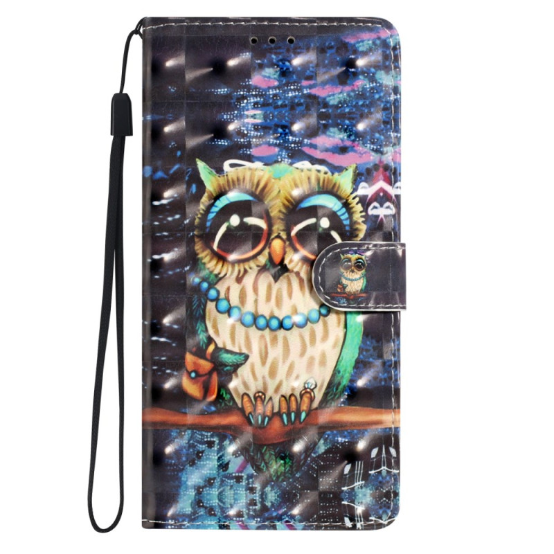 Housse Honor X5b / X5b Plus Motif Hibou 3D