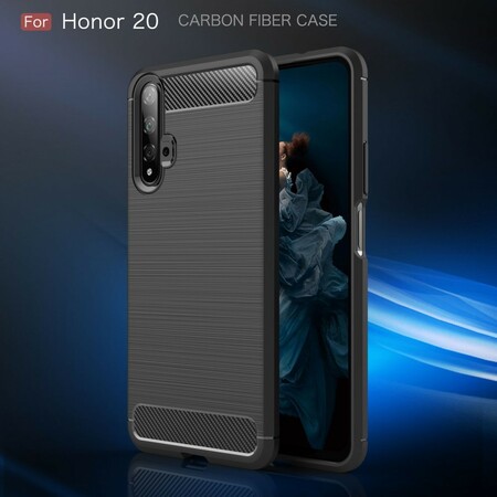 Funda de fibra de carbono cepillada del Honor 20