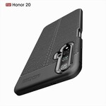 Funda de piel para el Honor 20 efecto lichi de doble línea