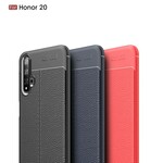 Funda de piel para el Honor 20 efecto lichi de doble línea