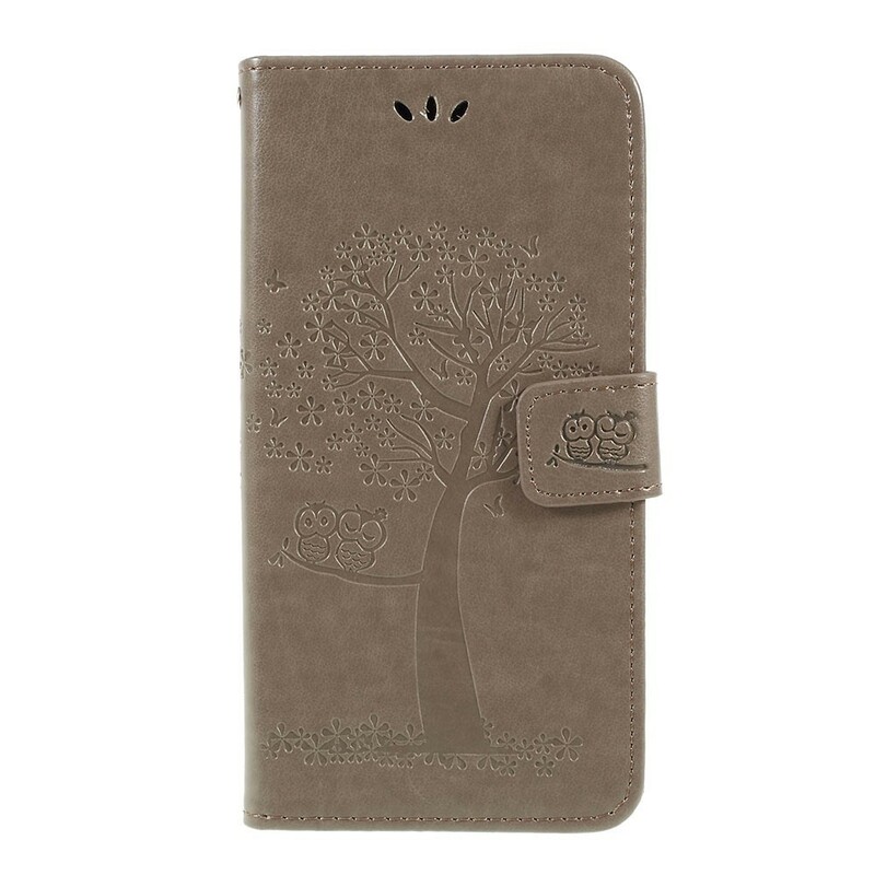 Funda con colgante de árbol y búho para el Samsung Galaxy A10