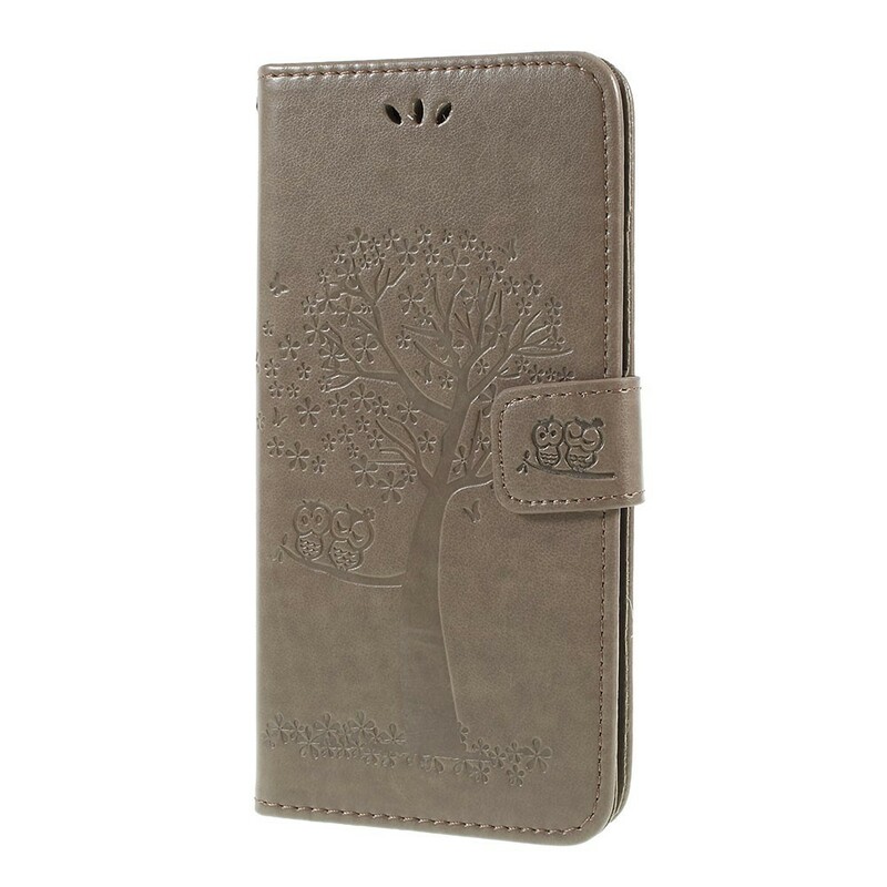 Funda con colgante de árbol y búho para el Samsung Galaxy A10