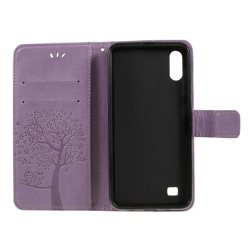 Funda con colgante de árbol y búho para el Samsung Galaxy A10 Funda con colgante de árbol y búho para el Samsung Galaxy A10