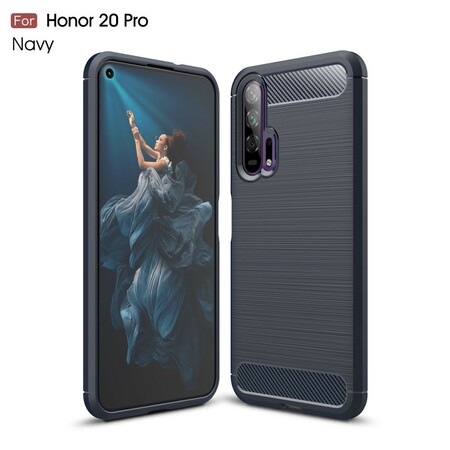Funda de fibra de carbono cepillada para el Honor 20 Pro