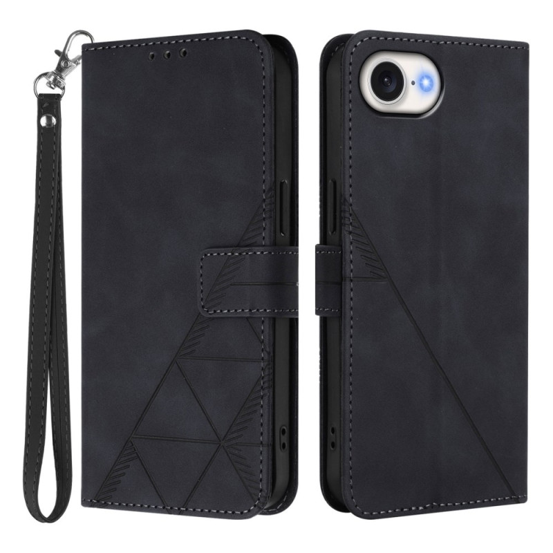 Funda iPhone 17E / 16E Triángulos Efecto Gamuza