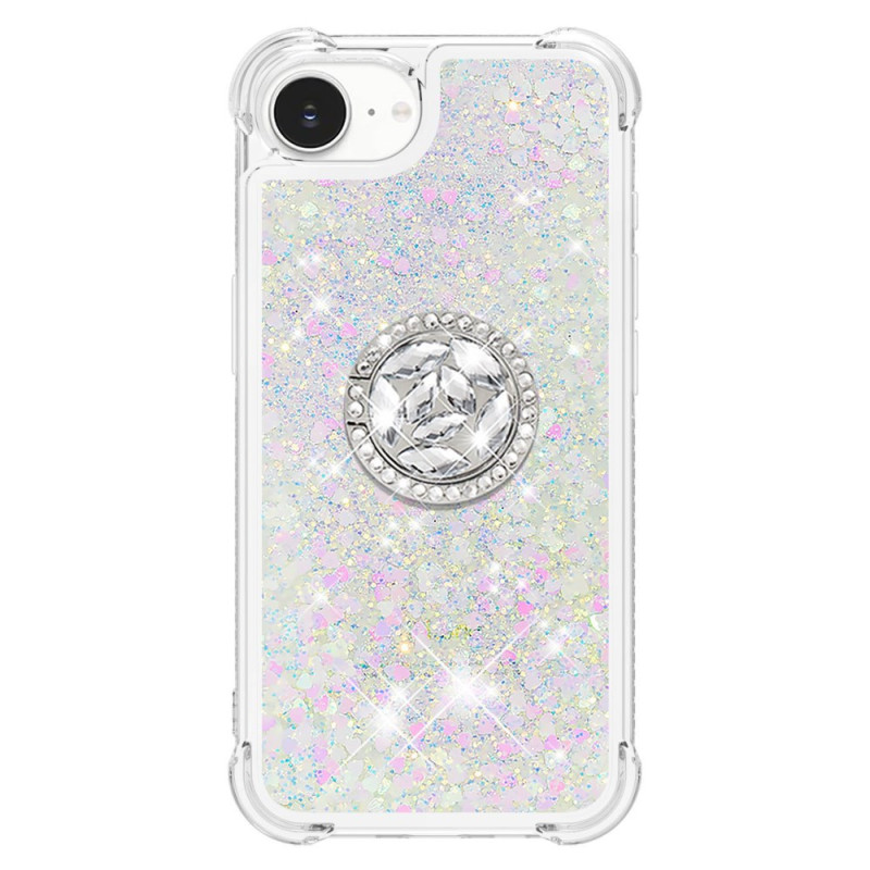 Funda de purpurina con soporte para iPhone 17E / 16E