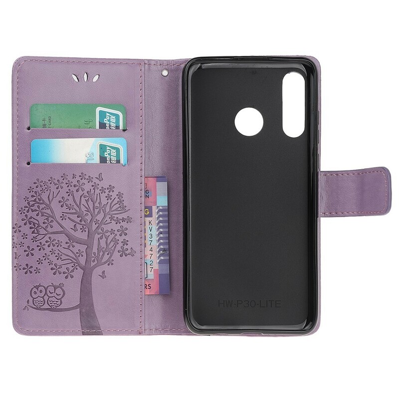 Funda Huawei P Smart Z Árbol y búhos con colgante
