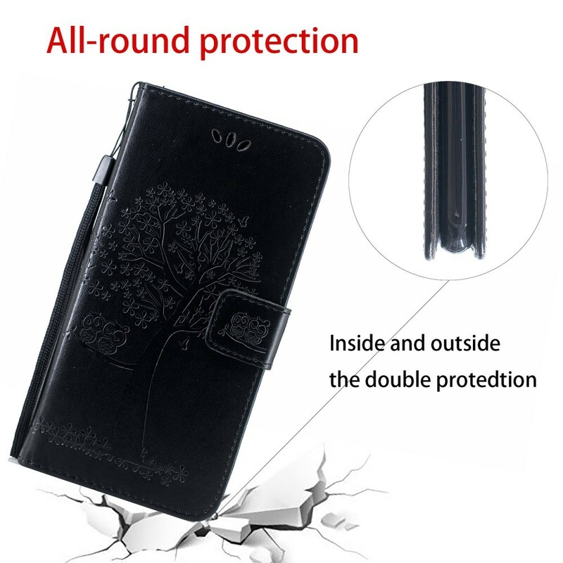 Funda Huawei P Smart Z Árbol y búhos con colgante