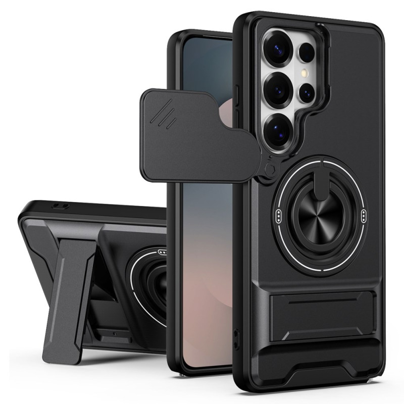 Coque Samsung Galaxy S26 Ultra Magnétique Anneau-Support Pliable et Protection Caméra