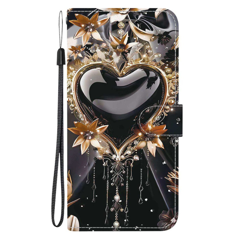 Funda iPhone 17E / 16E Cœur Negra y Dorada