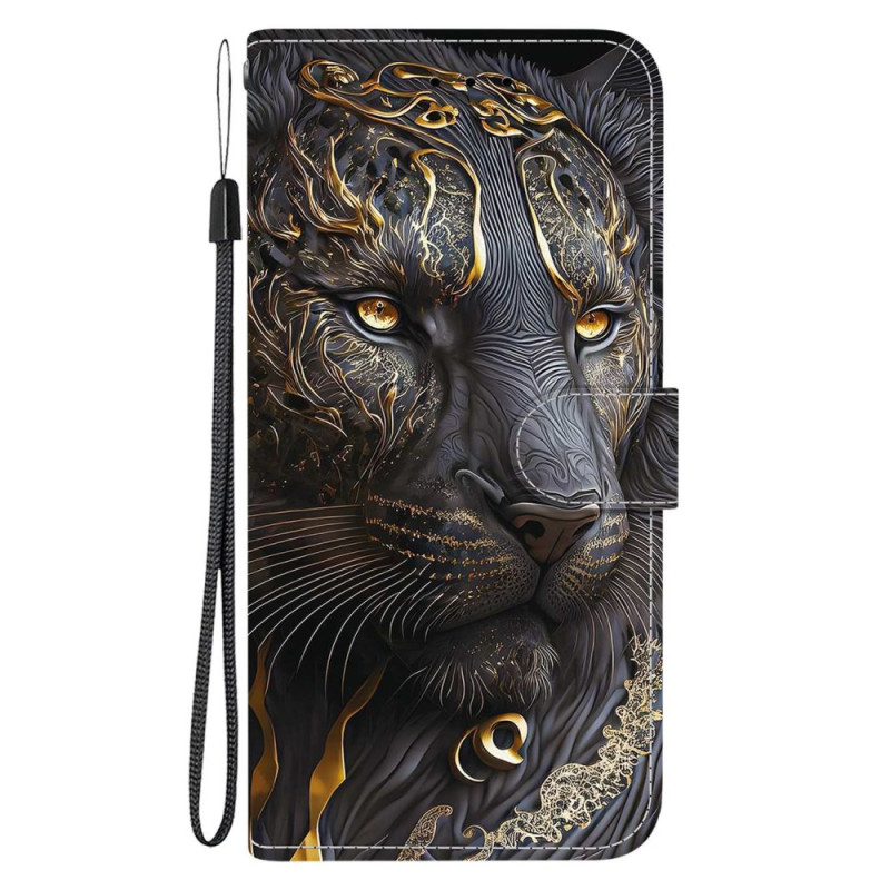 Funda iPhone 17E / 16E Lion Negra y Dorada