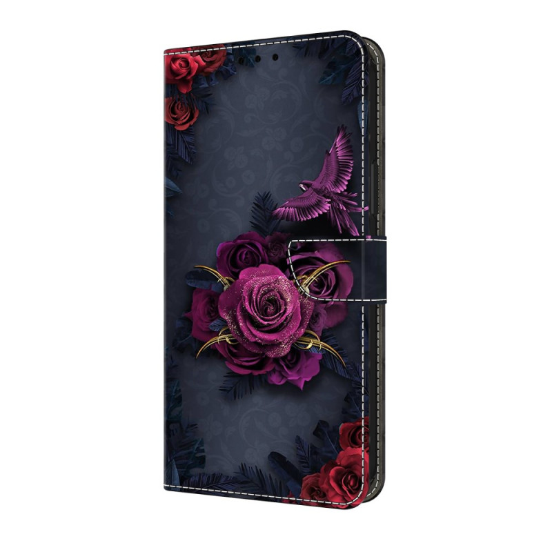 Funda para iPhone 17E / 16E Flores moradas brillantes