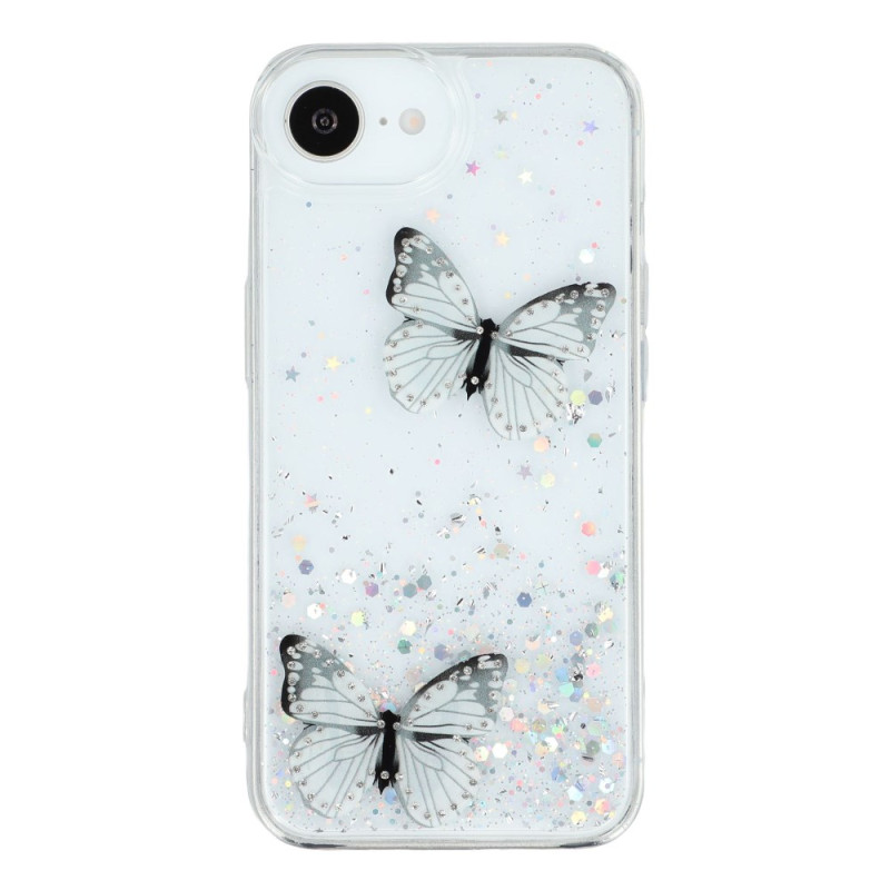 Funda de mariposa de resina para iPhone 17E / 16E
