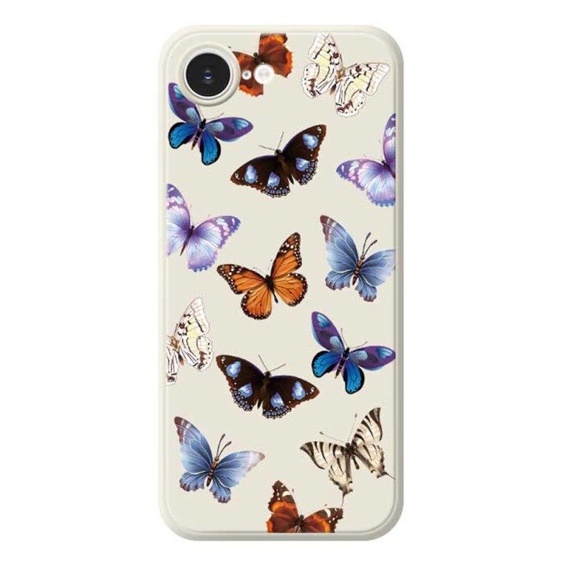 Funda iPhone 17E / 16E Borde recto Mariposas