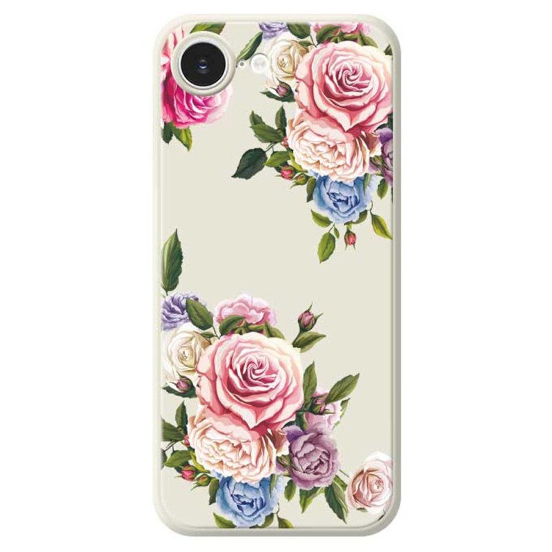 Funda iPhone 17E / 16E Bordes rectos Peonías