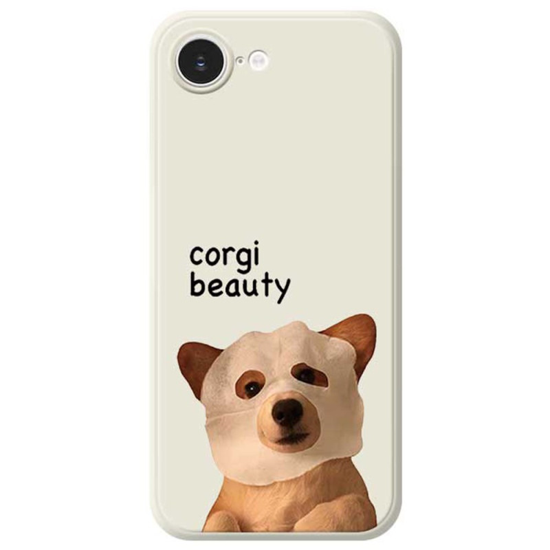 Funda iPhone 17E / 16E Borde Recto Corgi Adorable