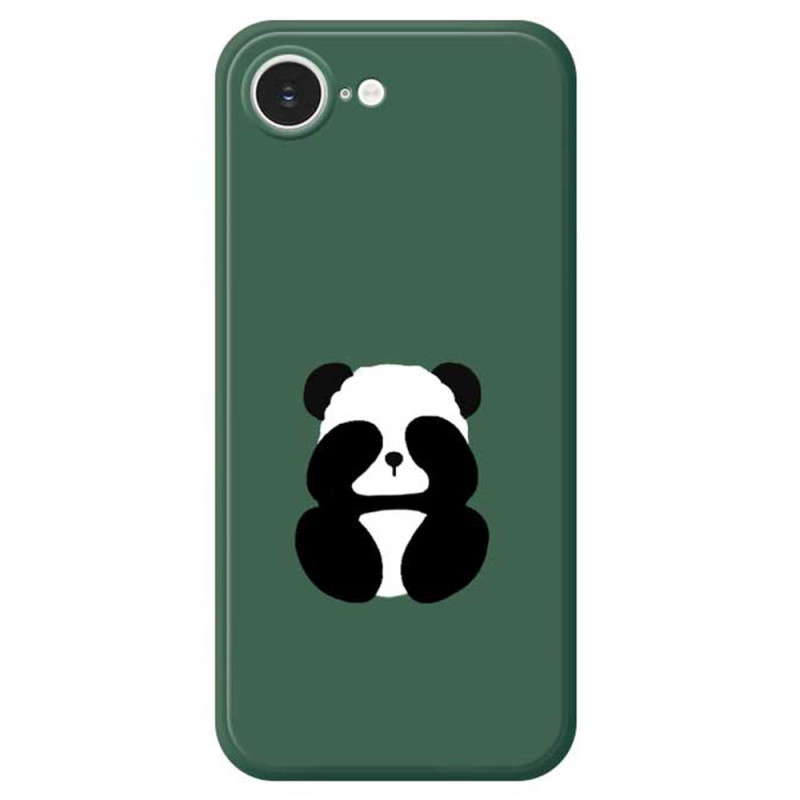 Funda iPhone 17E / 16E Borde Recto Ojos Vendados Panda
