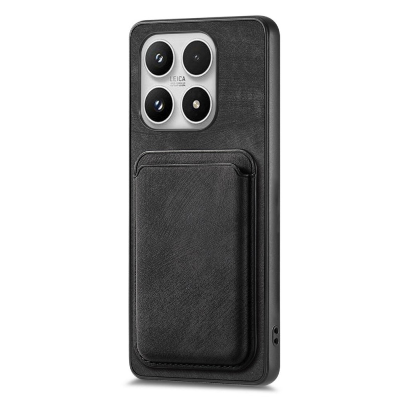 Xiaomi 17 Funda magnética efecto gamuza con tarjetero extraíble