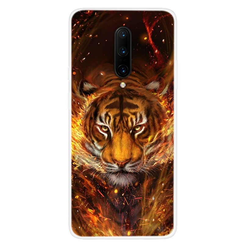 Funda OnePlus 7 Pro Fire Tiger