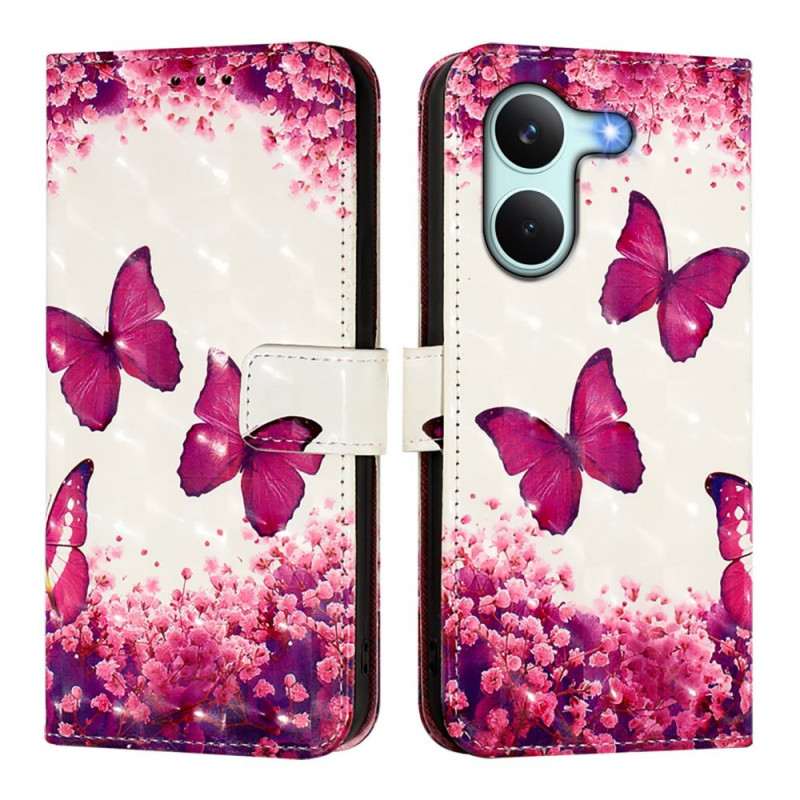 Funda Poco X8 Pro Mariposas Rosa