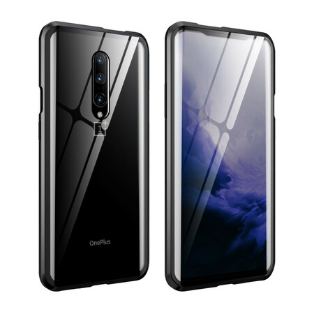 Funda OnePlus 7 Pro Cristal templado y bordes metálicos