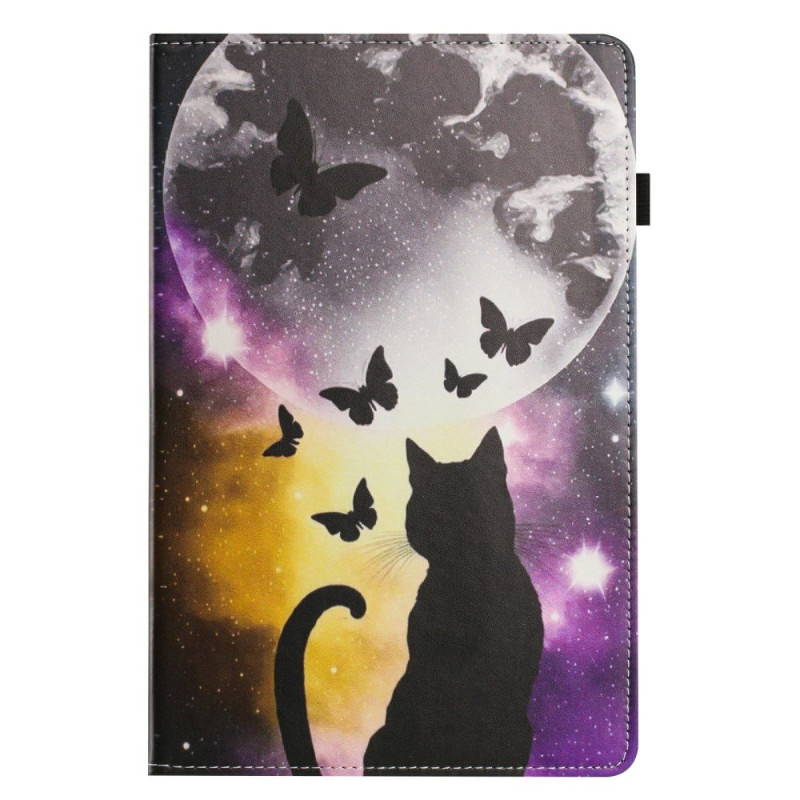 Samsung Galaxy Tab A 10.1 (2016) Funda Gato bajo la luna
