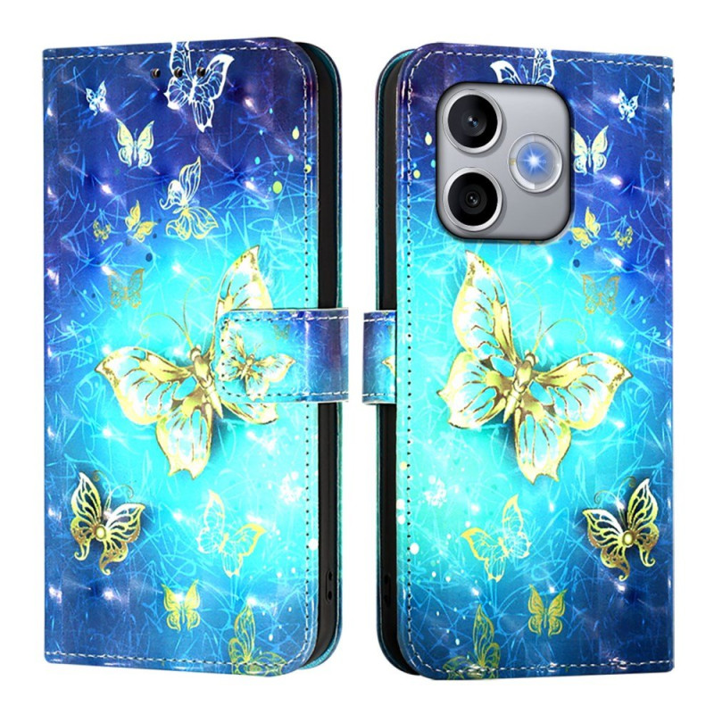 Honor 600 Lite Funda Mariposa Dorada