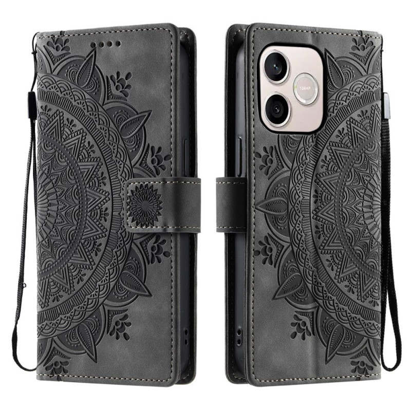 Honor 600 Lite Funda Mandala Efecto Gamuza