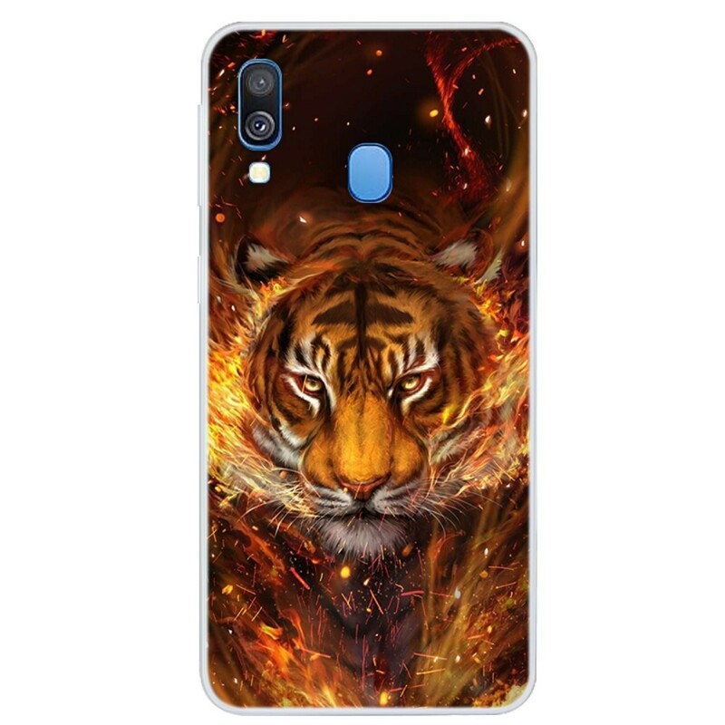 Funda Samsung Galaxy A40 Fire Tiger