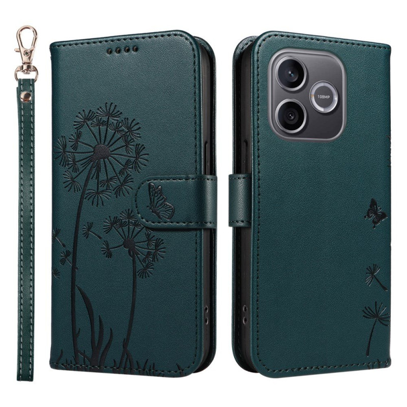 Honor 600 Lite Funda con diseño de diente de león y colgante