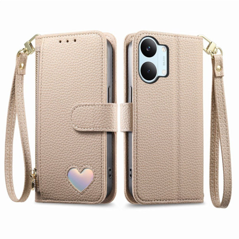 Funda Poco X8 Pro Max 5G Cartera Diseño Corazón