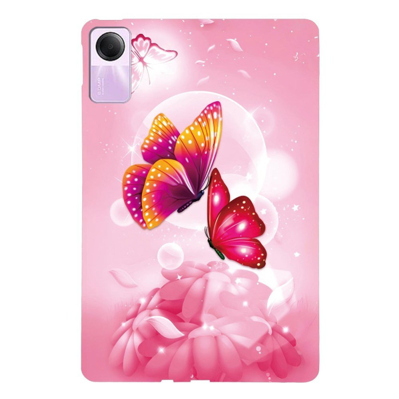 Xiaomi Redmi Pad 2 Funda Mariposa Rosa
