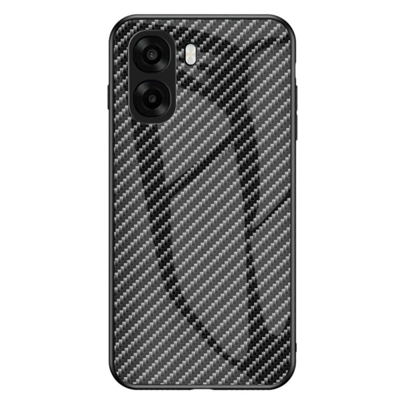 Oppo A6X 5G / 4G Funda de cristal templado de fibra de carbono