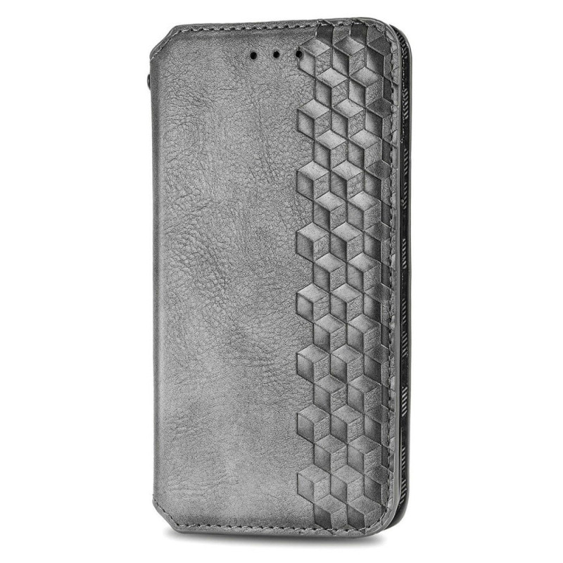 Flip Cover Motorola Edge 60 Neo / 50 Neo Efecto Gamuza Patrón Losange