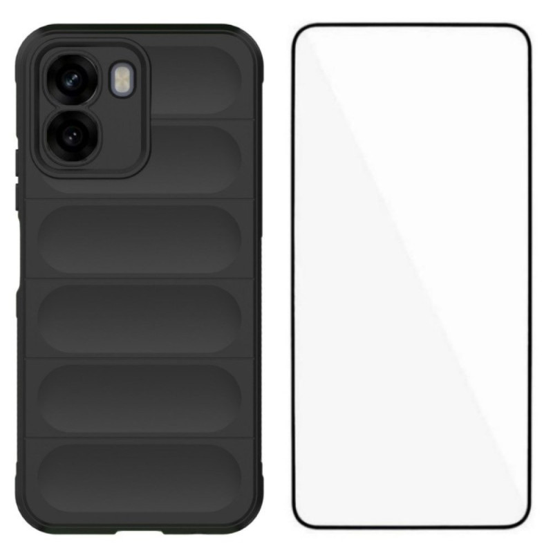 Oppo A6X 5G / 4G Funda antideslizante con protector de pantalla