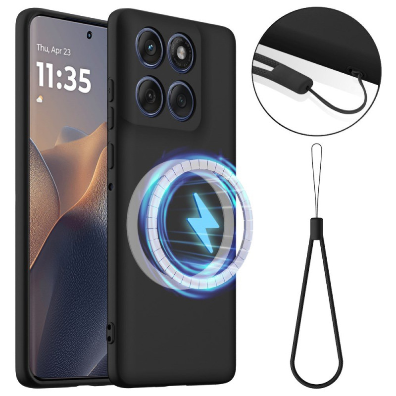 Funda magnética antigolpes con cordón para Motorola Edge 70