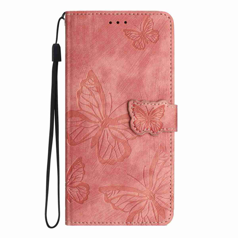 Moto G77 / G57 Funda mariposa de ante