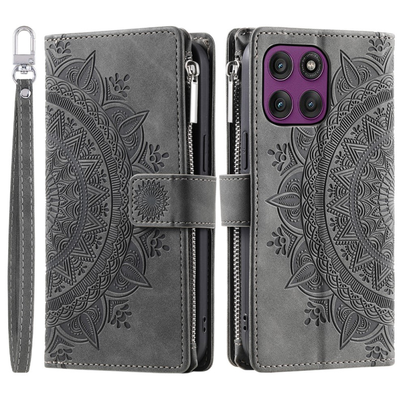 Moto G77 / G67 Funda Mandala Efecto Gamuza