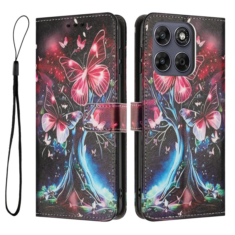 Moto G77 / G67 Caso Butterfly Tree