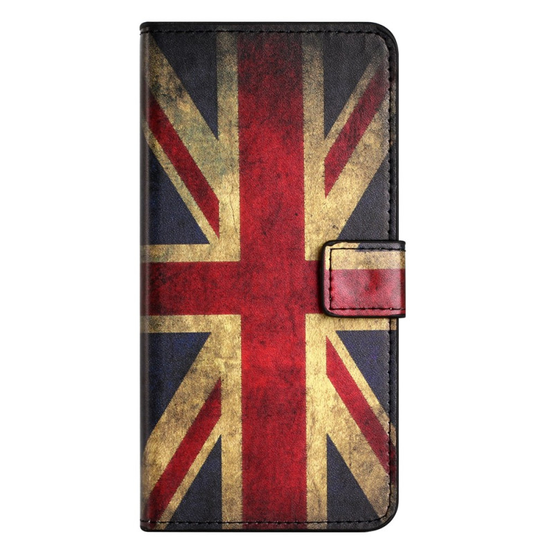 Moto G77 / G67 Caso Vintage Bandera Inglés