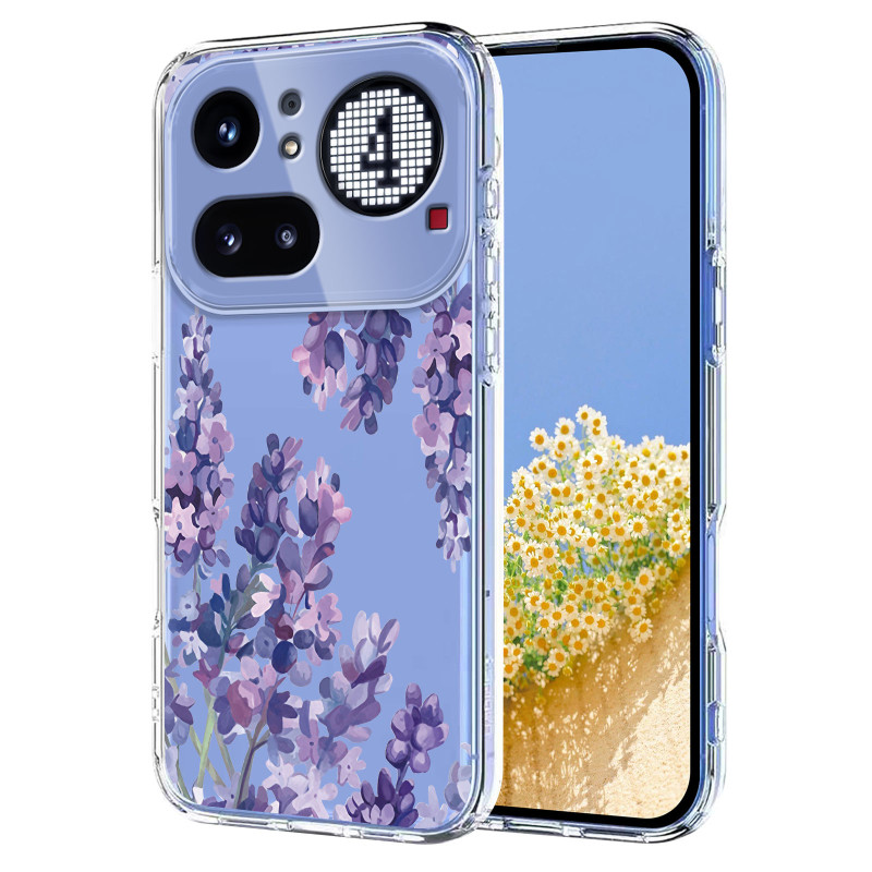 Estuche Nothing Phone (4a) Pro Transparent Fleurettes