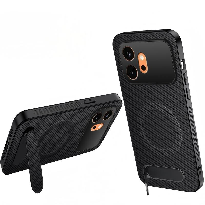 Honor 600 Funda de fibra de carbono con soporte