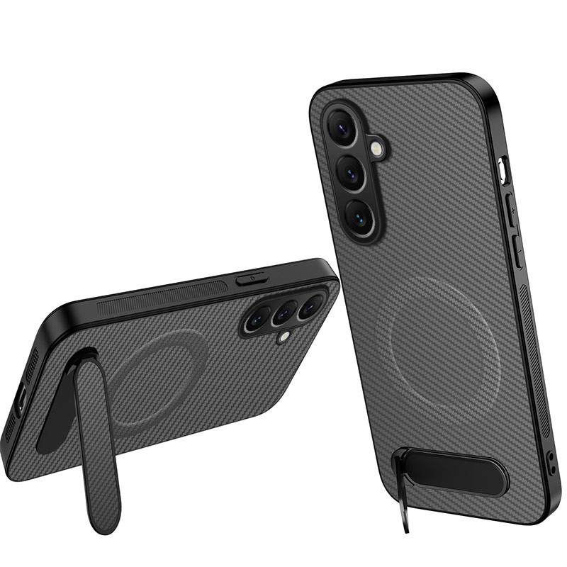 Funda y soporte magnéticos de carbono para Samsung Galaxy A27 5G