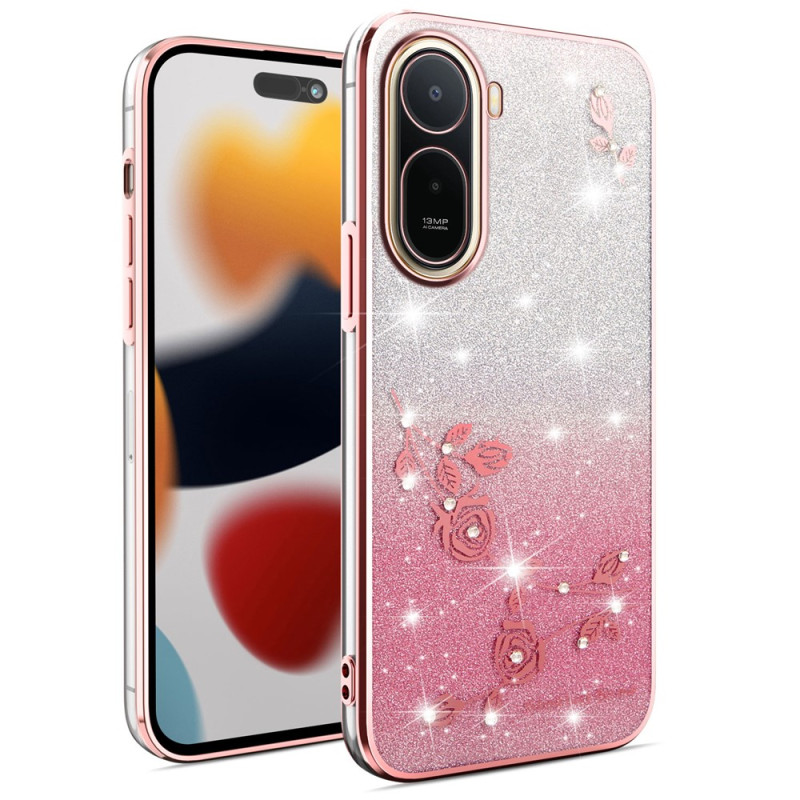 Xiaomi Redmi A7 Pro Flor y Rhinestone Caso KADEM